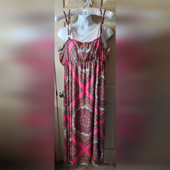 #139 LANE BRYANT DOUBLE STRAP SUNDRESS MAXI SIZE: 24W - Picture 2 of 9